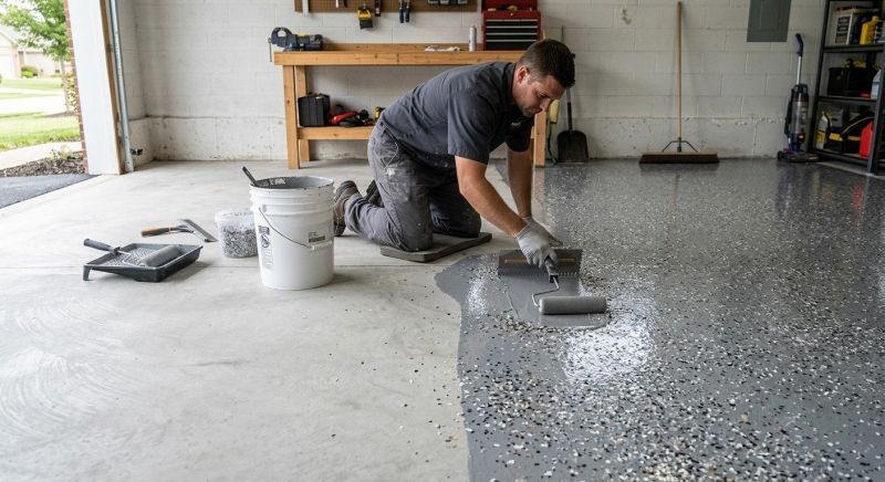 Epoxy Garage Flooring Installation in Annapolis, MD
