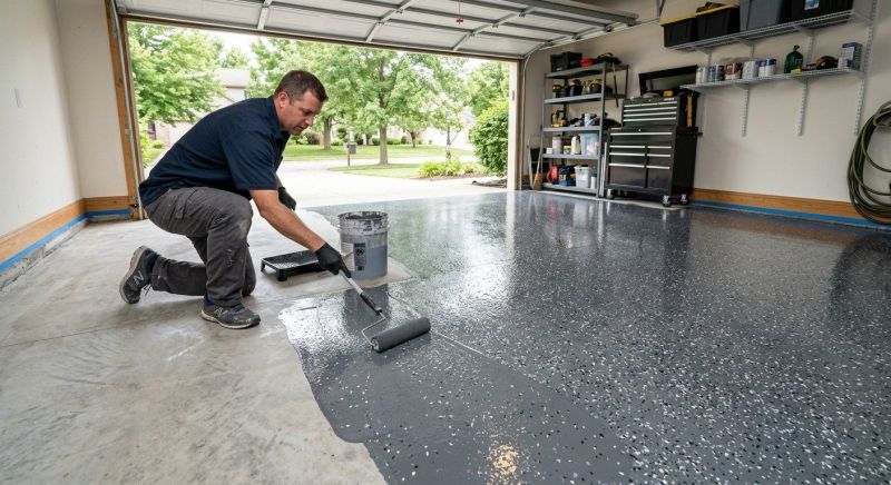 Garage Floor Staining in Loudoun County, VA