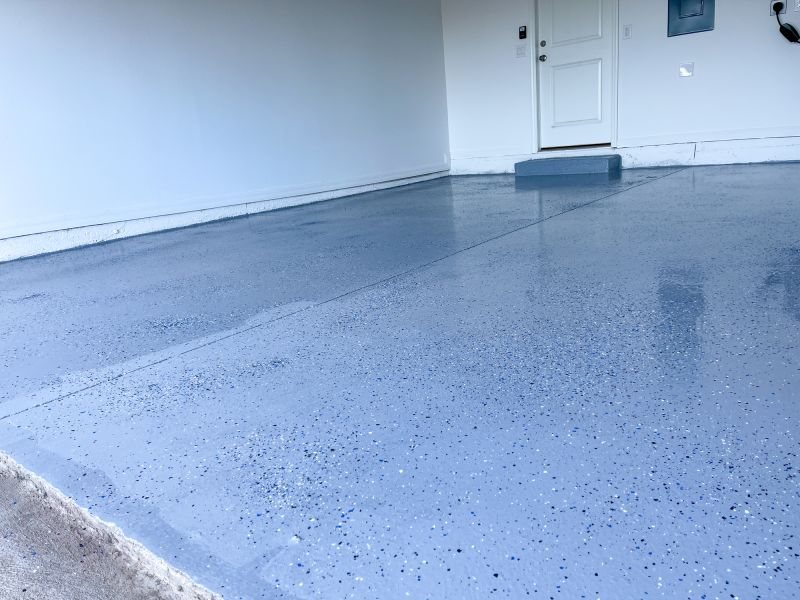 Speckled Garage Floor Painting in Fairfax, VA